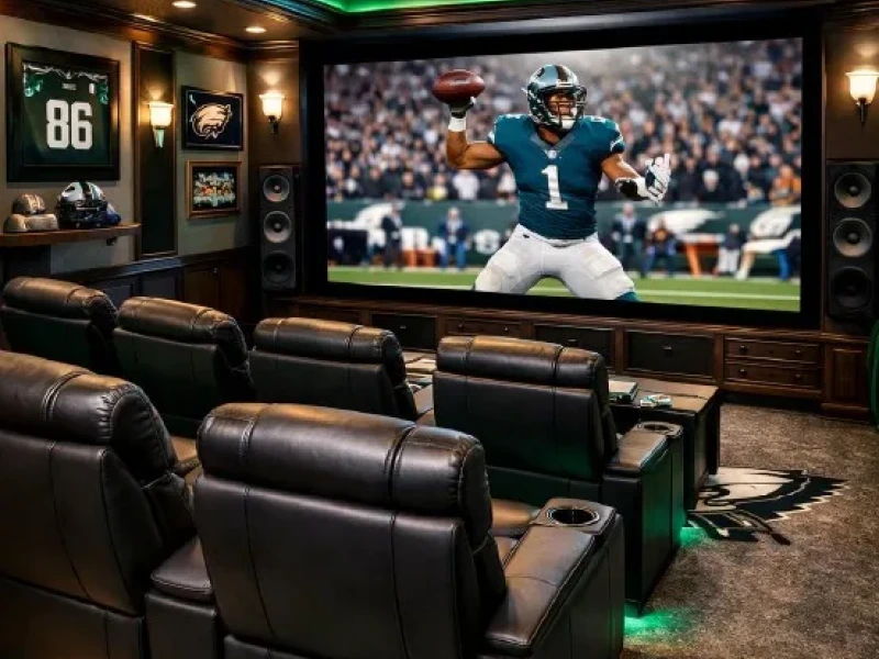 Custom Sports Fan Home Theater Design That Fits Your Team 01 - Transcend Home Theater project photo