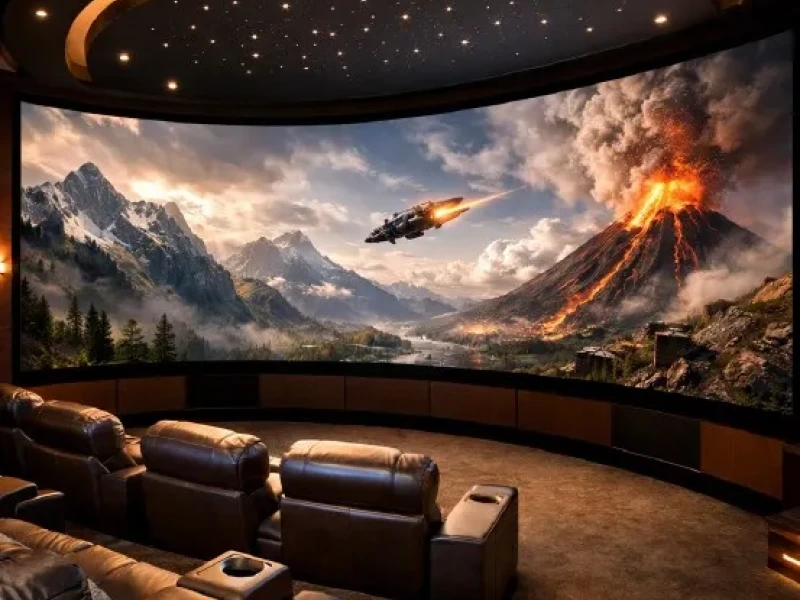 Custom Curved Screen Theater Design Built Around Your Space 01 - Transcend Home Theater project photo