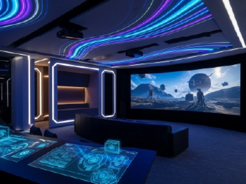 Programmable Lighting and Advanced Technology 01 - Transcend Home Theater project photo