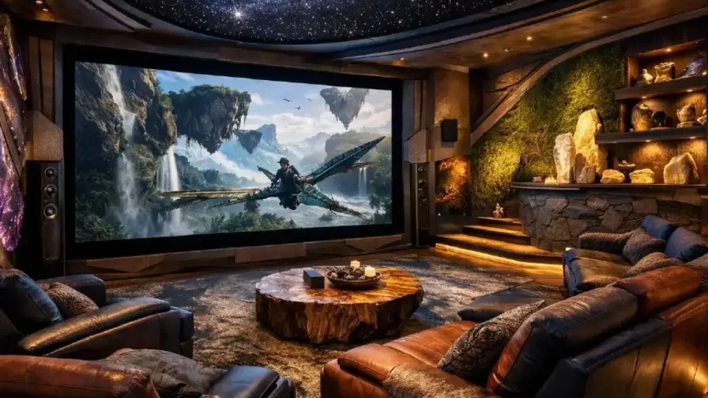 Construction Designedfor Bold Materialsand Longevity 01 - Transcend Home Theater project photo