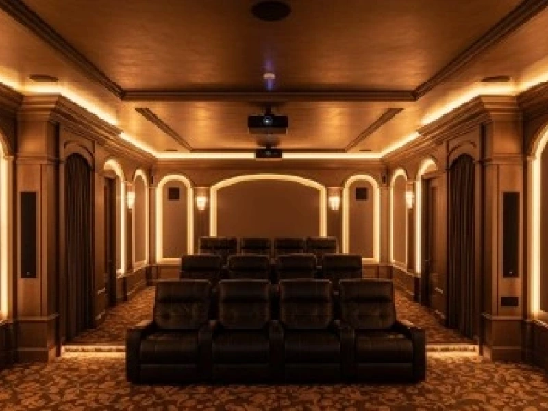 Lightingand Technology That Setthe Mood 01 - Transcend Home Theater project photo